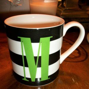 KATE SPADE LETTER "M' COFFEE CUP MUG NWOT